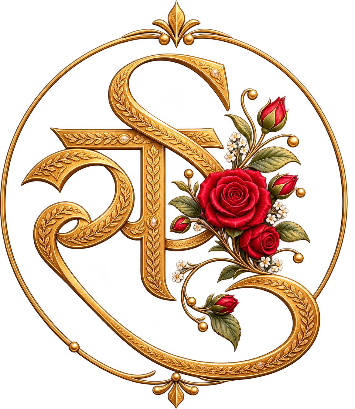 Sahil and Samiksha floral logo